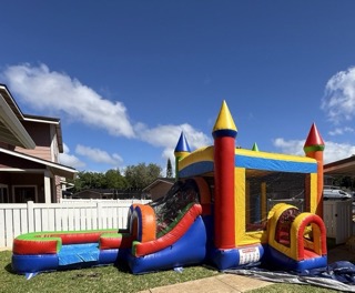 Colorful bounce house